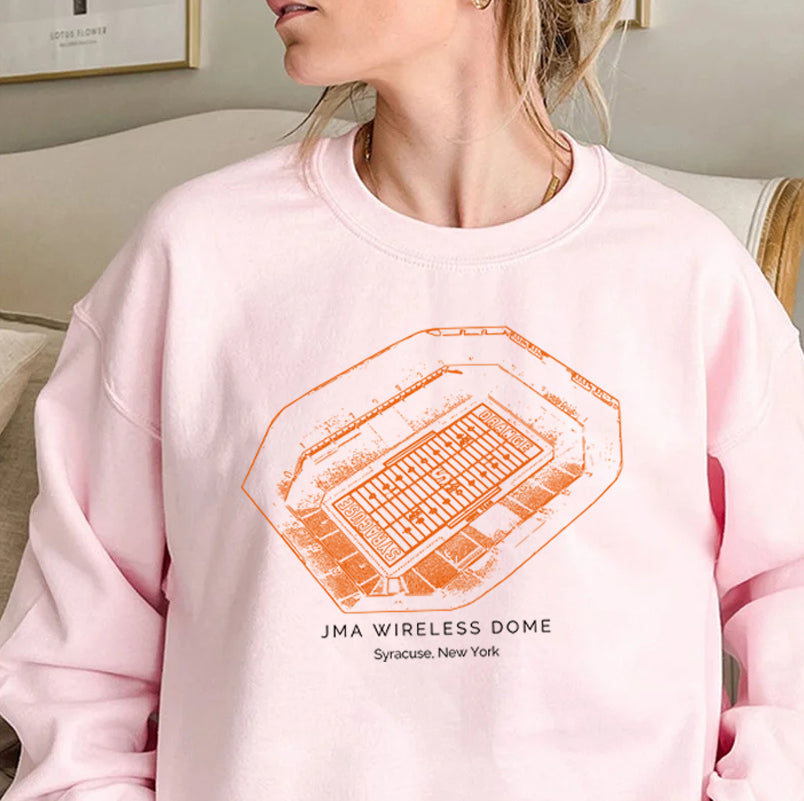 JMA Wireless Dome Syracuse University Stadium Unisex Crewneck Sweatshirt