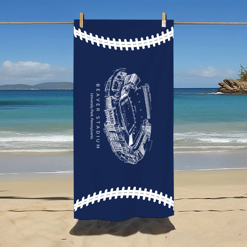 Beaver Stadium - Penn State Nittany Lions football, College Football Beach Towel