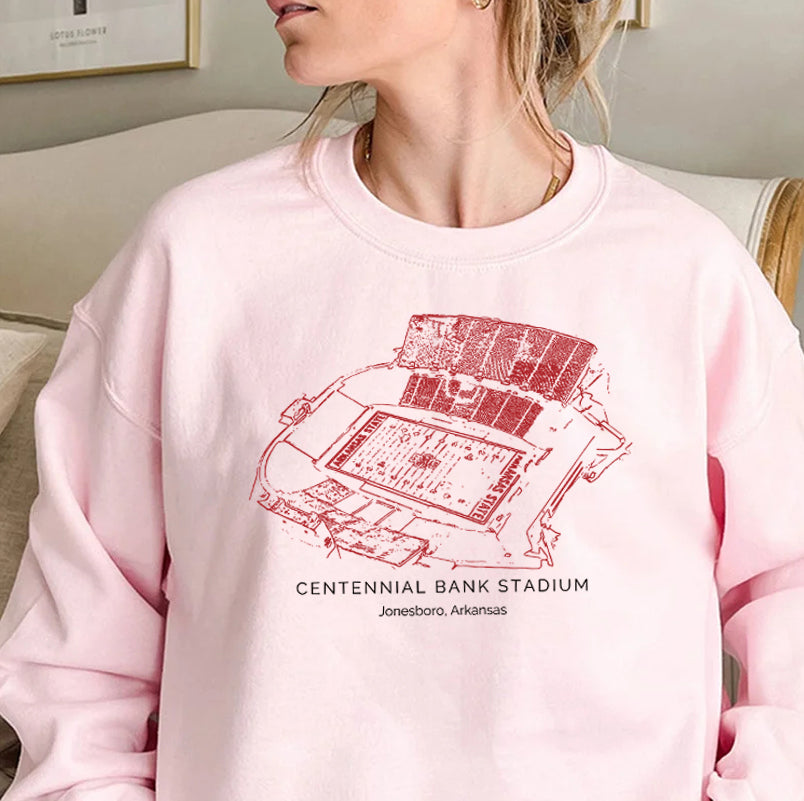 Centennial Bank Stadium Arkansas State University Unisex Crewneck Sweatshirt