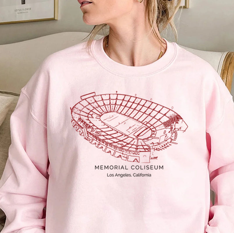 Los Angeles Memorial Coliseum University of Southern California Stadium Unisex Crewneck Sweatshirt