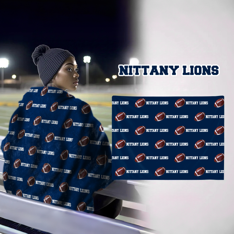 Personalized Nittany Lions Football Bleacher Blanket