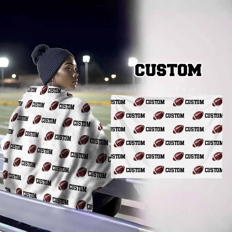 Custom Yours Personalized Football Bleacher Blanket