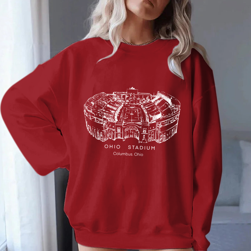 Ohio State University Stadium Unisex Crewneck Sweatshirt