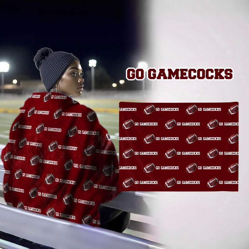 Personalized GO Gamecocks Football Bleacher Blanket