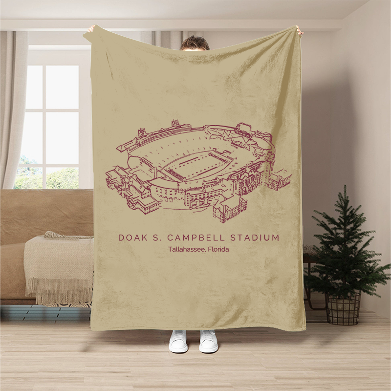 Doak Campbell Stadium - College Football Blanket, Florida State Seminoles football