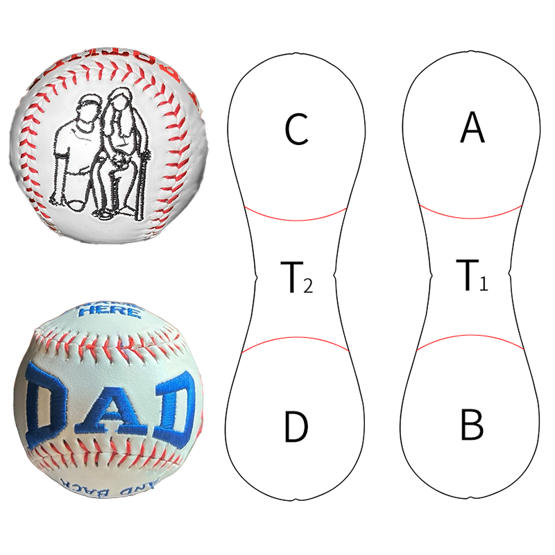 Custom Personalized Embroidered Baseball//Father's Day Gift