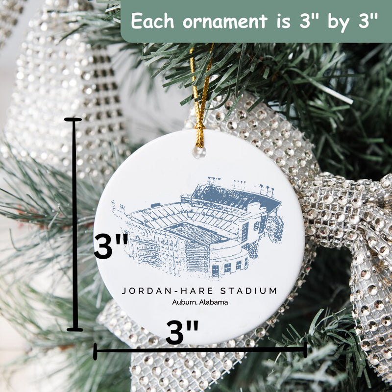 Jordan-Hare Stadium - Auburn Tigers football,College Football Ceramic Christmas Ornament