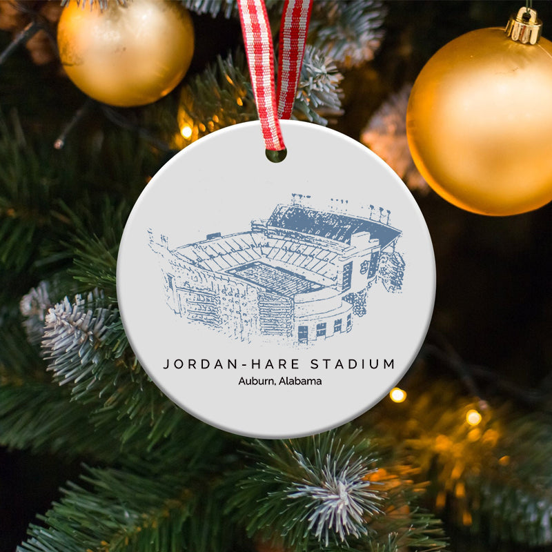 Jordan-Hare Stadium - Auburn Tigers football,College Football Ceramic Christmas Ornament