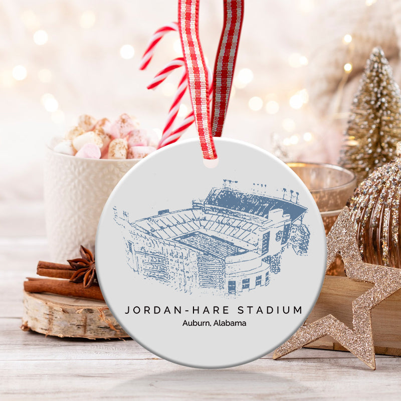 Jordan-Hare Stadium - Auburn Tigers football,College Football Ceramic Christmas Ornament