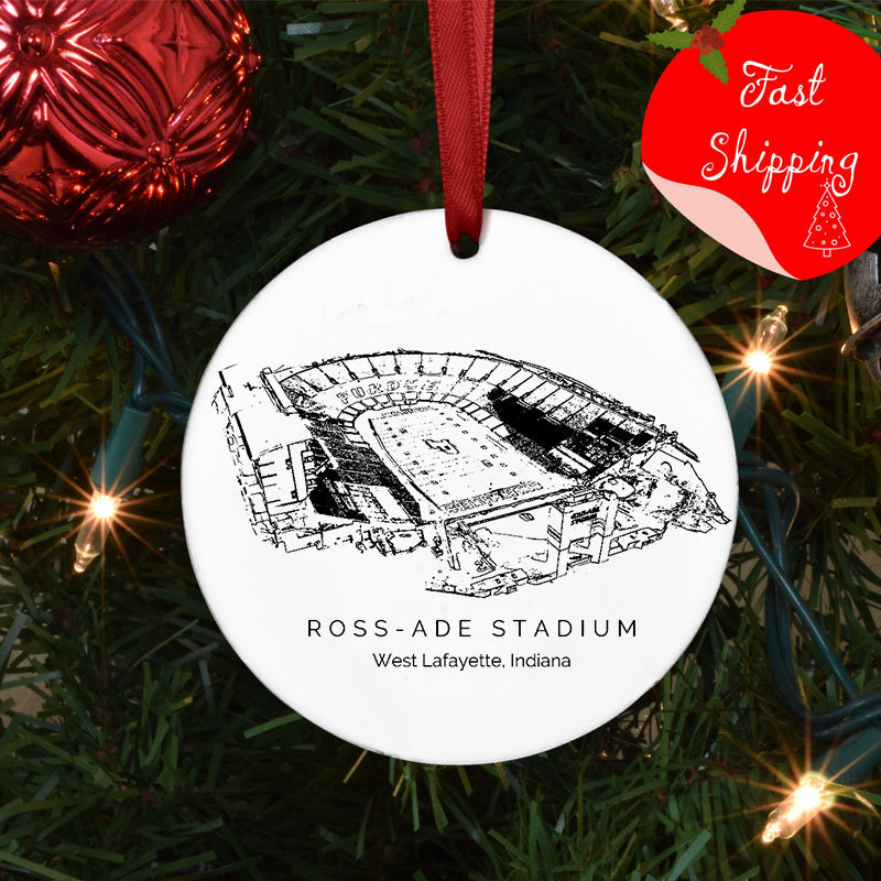 Ross–Ade Stadium - Purdue Boilermakers football,College Football Ceramic Christmas Ornament