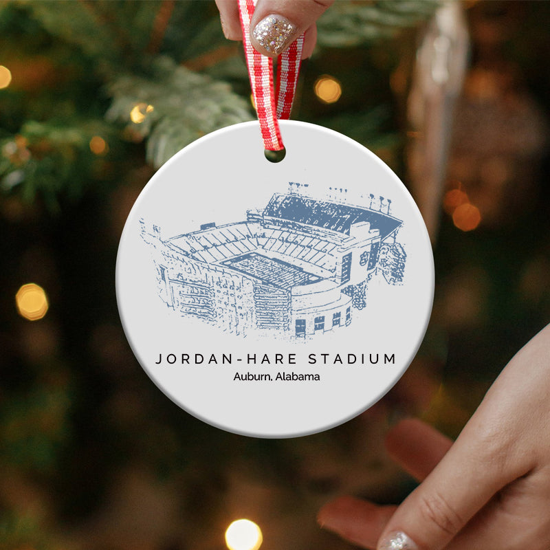 Jordan-Hare Stadium - Auburn Tigers football,College Football Ceramic Christmas Ornament