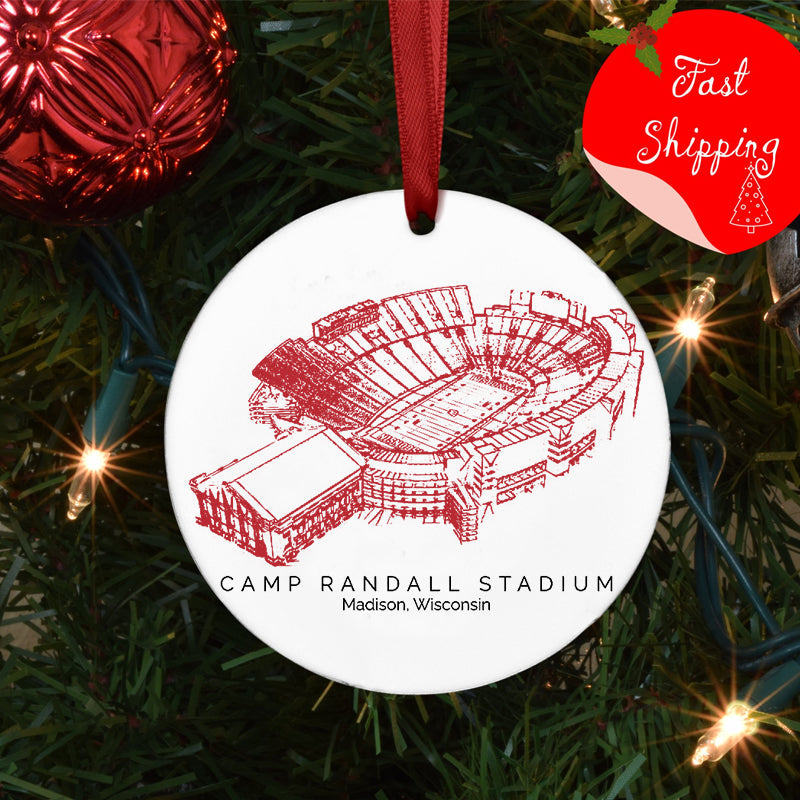 Camp Randall Stadium - Wisconsin Badgers football,College Football Ceramic Christmas Ornament