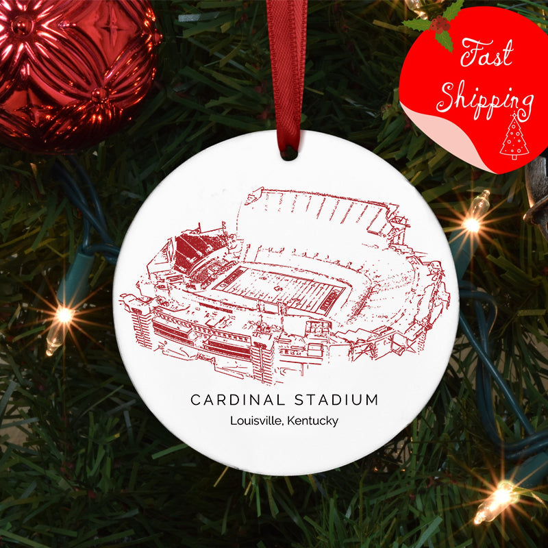 Cardinal Stadium - Louisville Cardinals football,College Football Ceramic Christmas Ornament