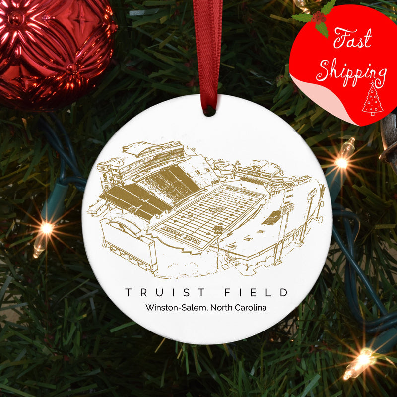 Truist Field - Wake Forest Demon Deacons football,College Football Ceramic Christmas Ornament