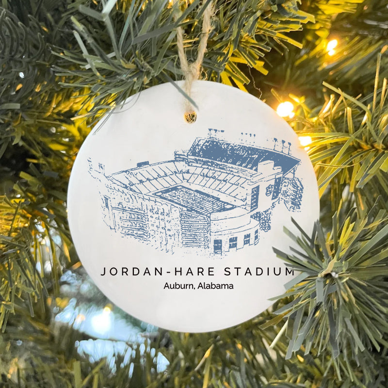 Jordan-Hare Stadium - Auburn Tigers football,College Football Ceramic Christmas Ornament