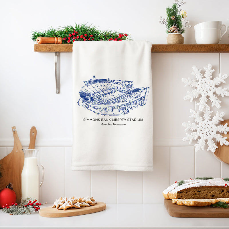 Simmons Bank Liberty Stadium- Memphis Tigers football,College Football Tea Towel