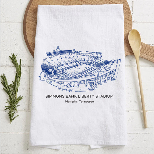 Simmons Bank Liberty Stadium- Memphis Tigers football,College Football Tea Towel