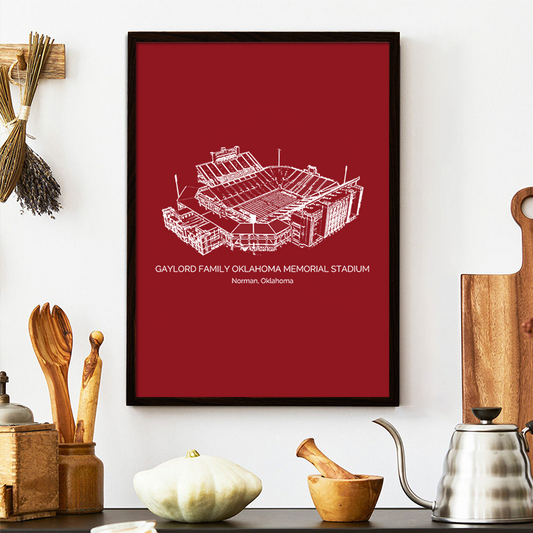 Gaylord Family Oklahoma Memorial Stadium - Oklahoma Sooners football, College Football Frame