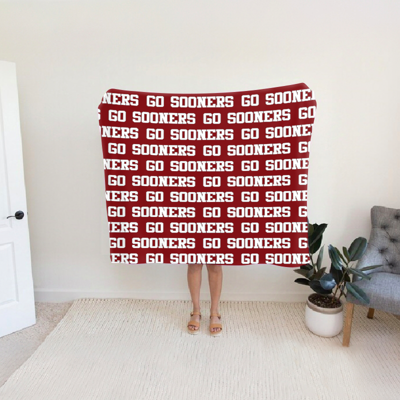 Personalized GO SOONERS Bleacher Blanket