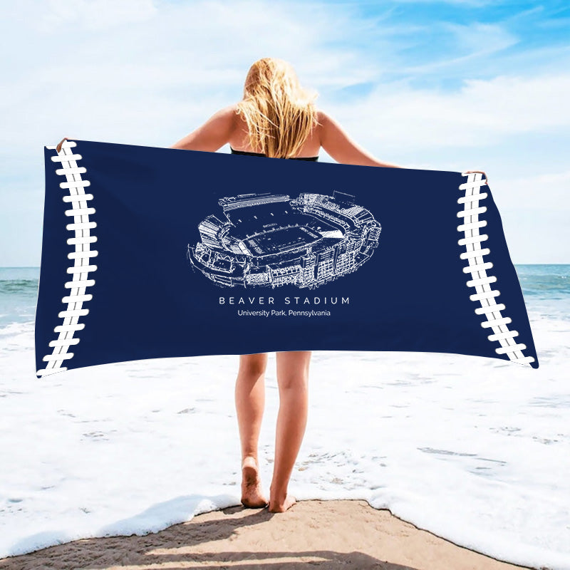 Beaver Stadium - Penn State Nittany Lions football, College Football Beach Towel