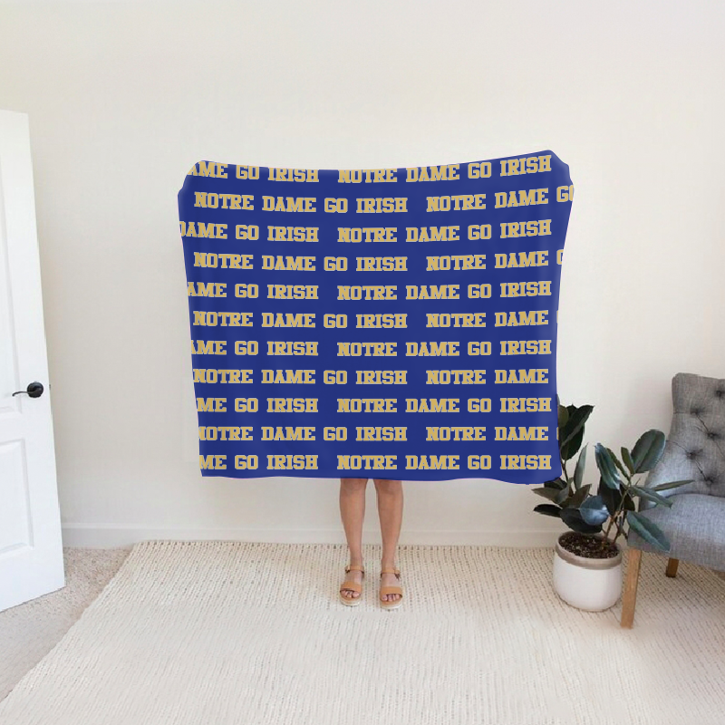 Personalized Notre Dame Go Irish Bleacher Blanket