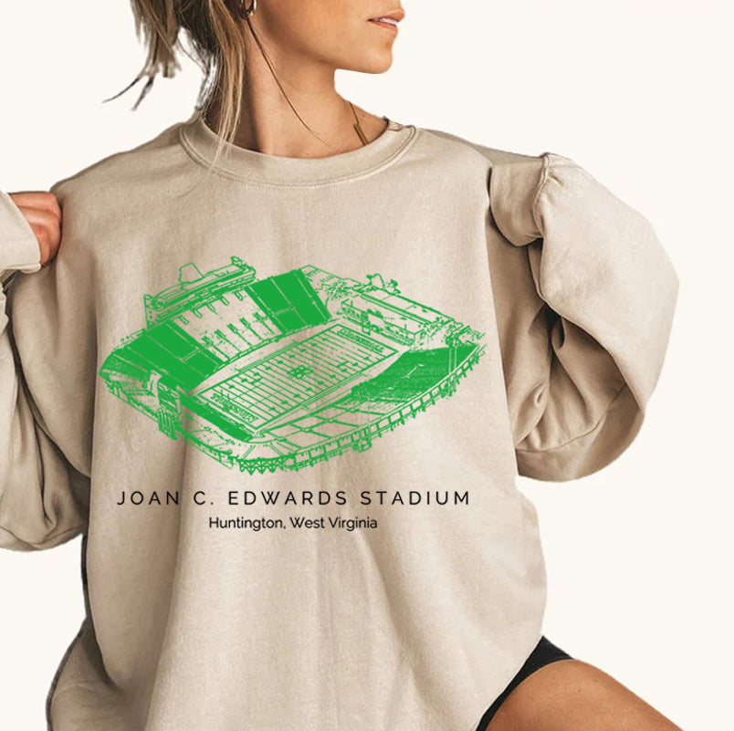 Marshall University Joan C. Edwards Stadium Unisex Crewneck Sweatshirt