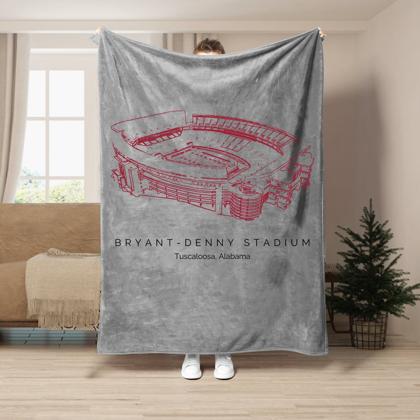 Saban Field at Bryant-Denny Stadium - Alabama Crimson Tide football - University of Alabama at Birmingham,College Football Blanket