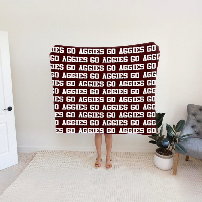 Personalized GO Aggies Bleacher Blanket