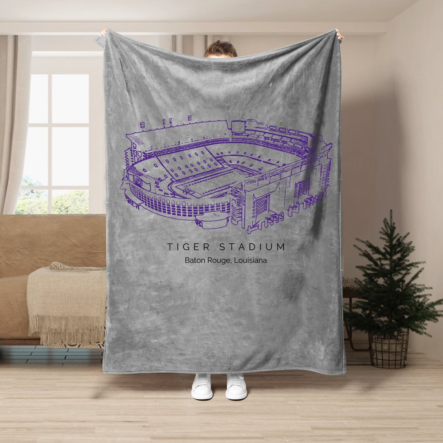 Tiger Stadium (LSU) - LSU Tigers football, College Football Blanket