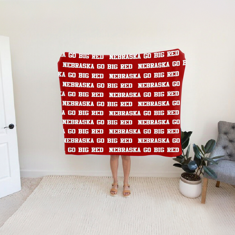 Personalized Nebraska-Go BIG RED Bleacher Blanket