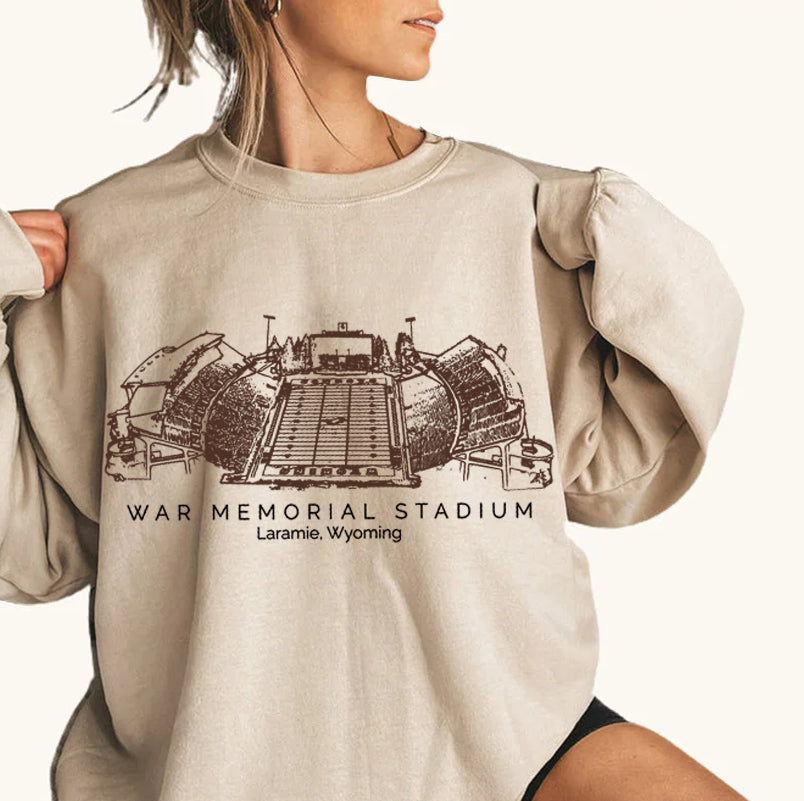 War Memorial Stadium Wyoming Unisex Crewneck Sweatshirt