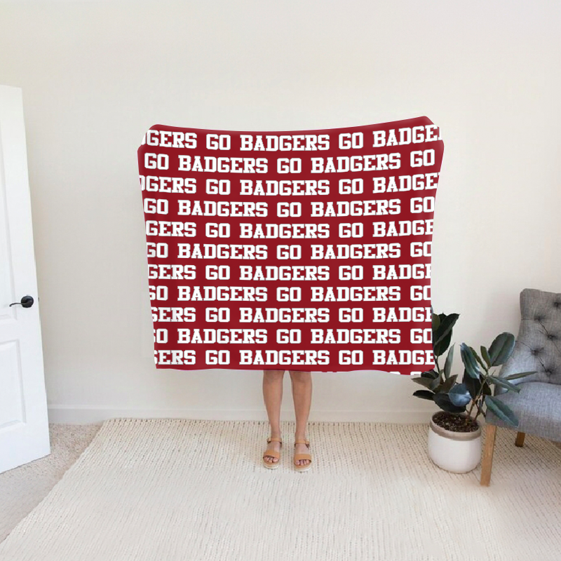 Personalized GO BADGERS Bleacher Blanket