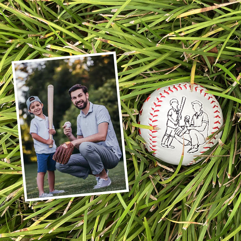 Custom Personalized Embroidered Baseball//Father's Day Gift