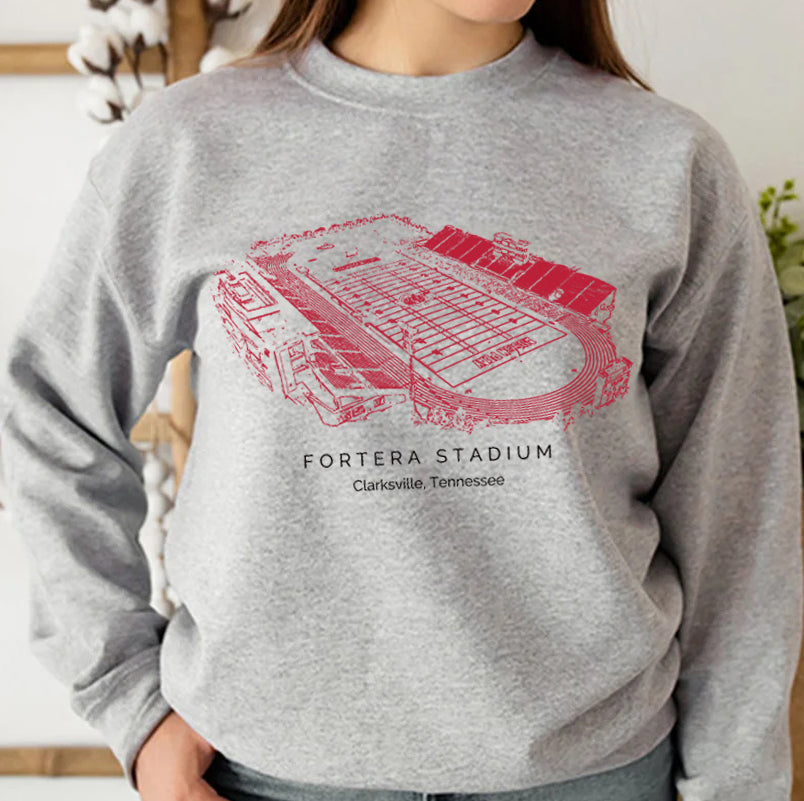 Fortera Stadium Austin Peay State University Unisex Crewneck Sweatshirt