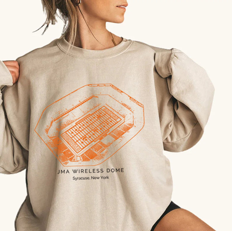 JMA Wireless Dome Syracuse University Stadium Unisex Crewneck Sweatshirt