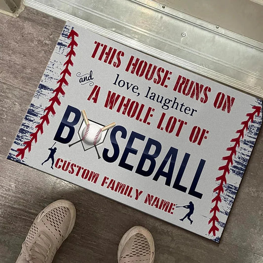 Baseball Doormats Personalized Doormats Outdoor Entrance Indoor Carpets Fun Mats Front Door Mats