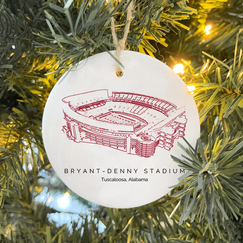 Bryant–Denny Stadium - Alabama Crimson Tide football,College Football Ceramic Christmas Ornament