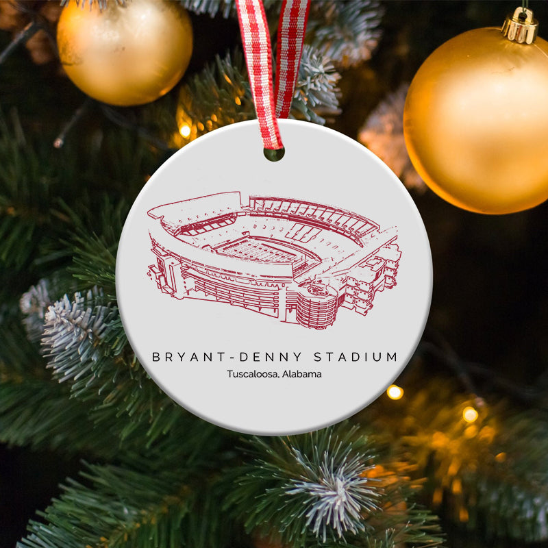 Bryant–Denny Stadium - Alabama Crimson Tide football,College Football Ceramic Christmas Ornament