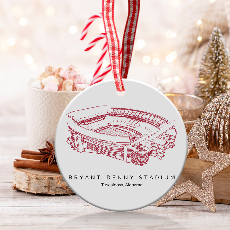 Bryant–Denny Stadium - Alabama Crimson Tide football,College Football Ceramic Christmas Ornament