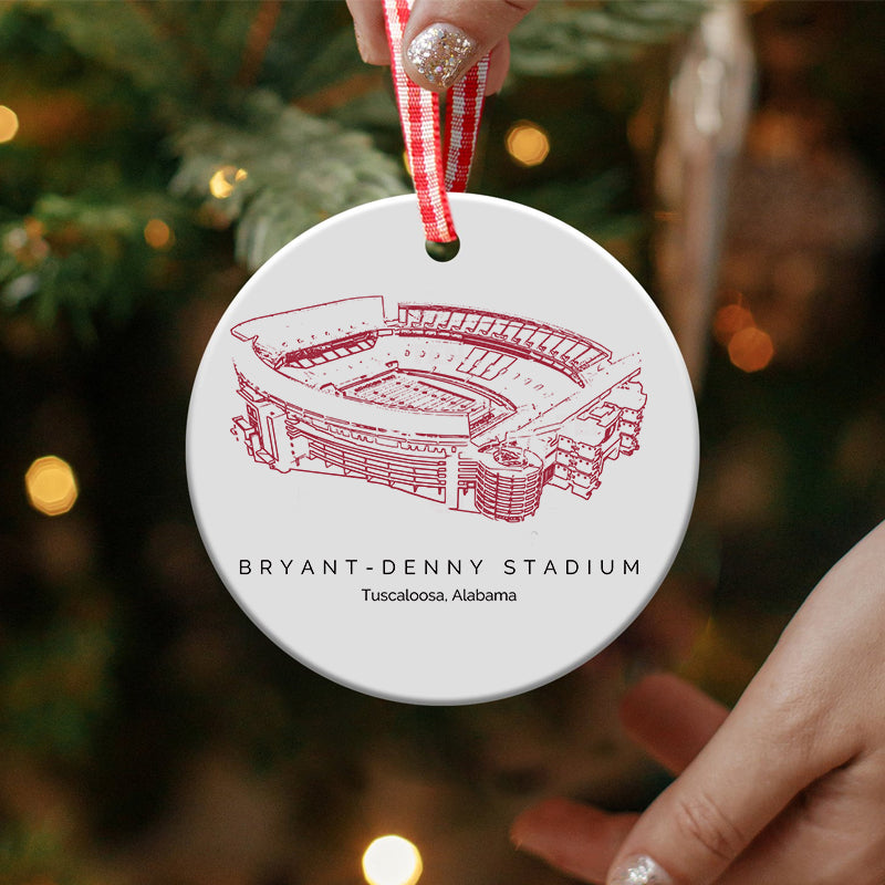 Bryant–Denny Stadium - Alabama Crimson Tide football,College Football Ceramic Christmas Ornament