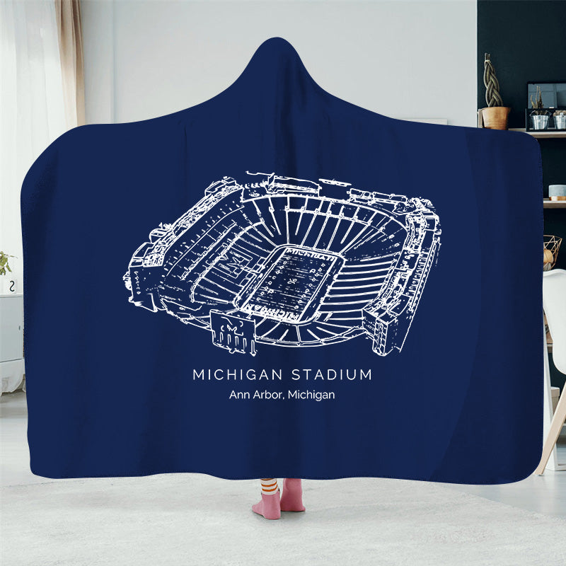 Michigan Stadium - Michigan Wolverines football, College Football Hat Blanket