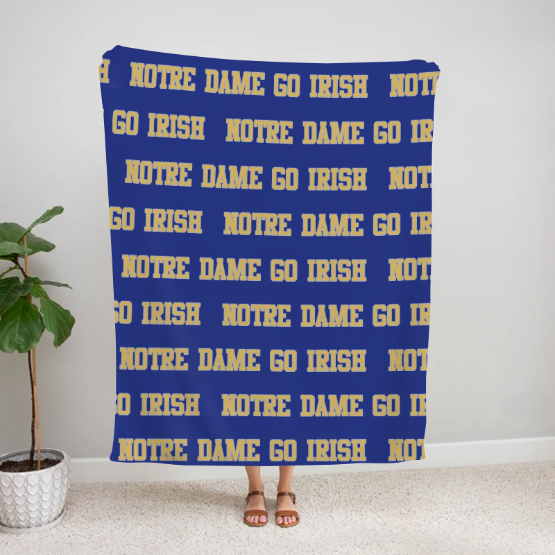 Personalized Notre Dame Go Irish Bleacher Blanket