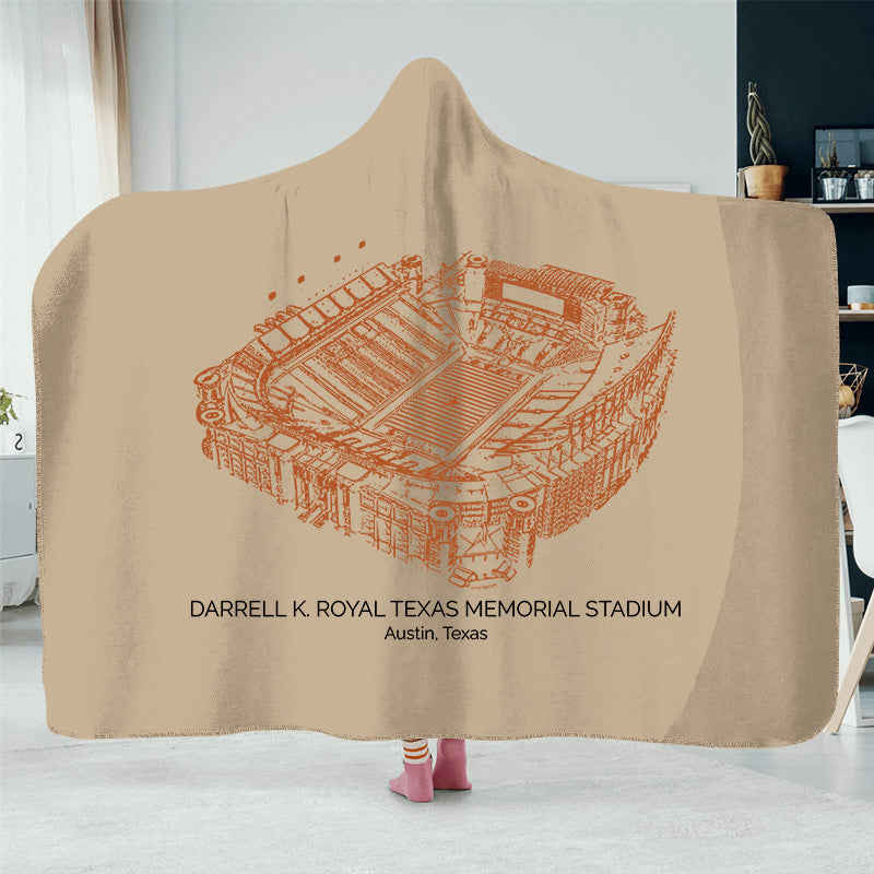 Darrell K Royal–Texas Memorial Stadium - Texas Longhorns football,College Football Hat Blanket