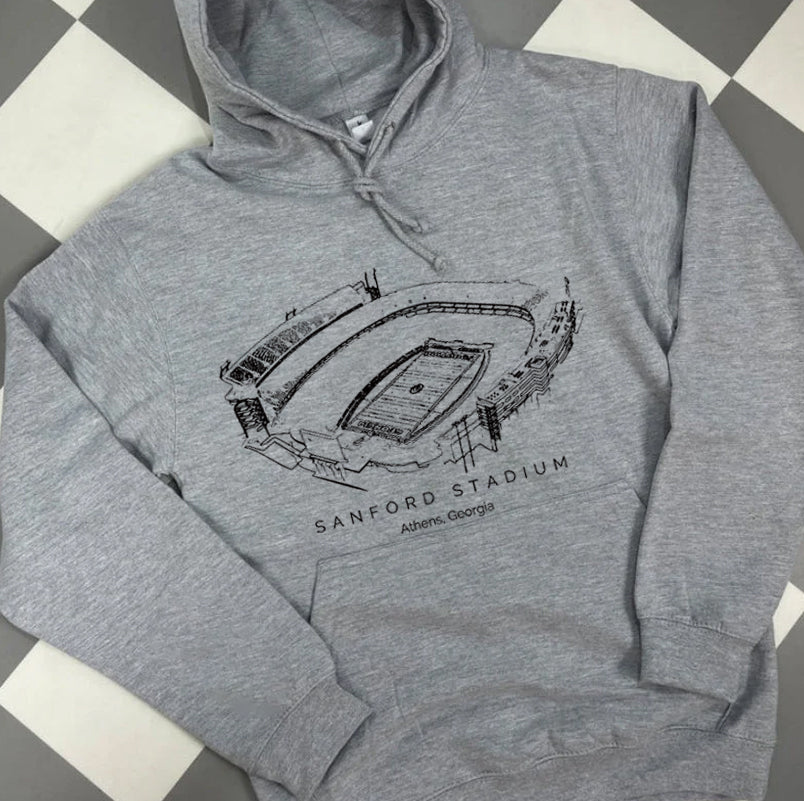 Sanford Stadium Sketch University of Georgia Unisex Crewneck Sweatshirt