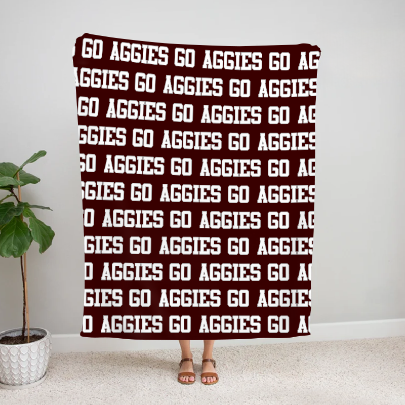 Personalized GO Aggies Bleacher Blanket