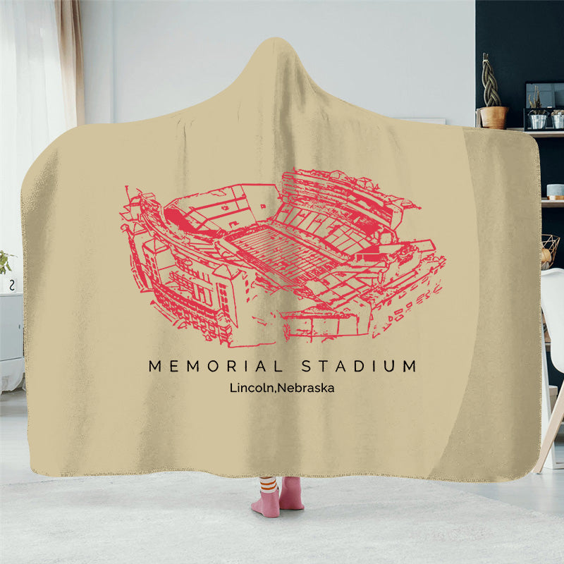 Memorial Stadium (Lincoln) - Nebraska Cornhuskers football, College Football Hat Blanket