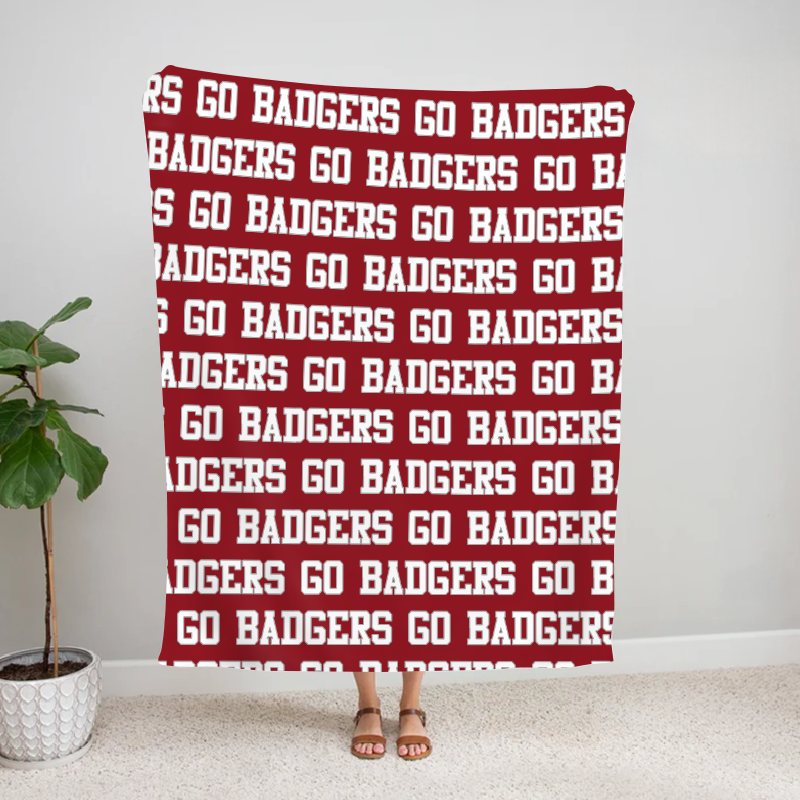 Personalized GO BADGERS Bleacher Blanket