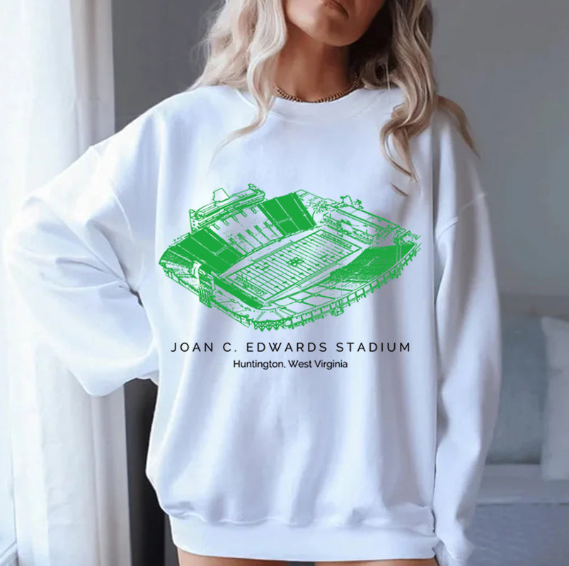 Marshall University Joan C. Edwards Stadium Unisex Crewneck Sweatshirt