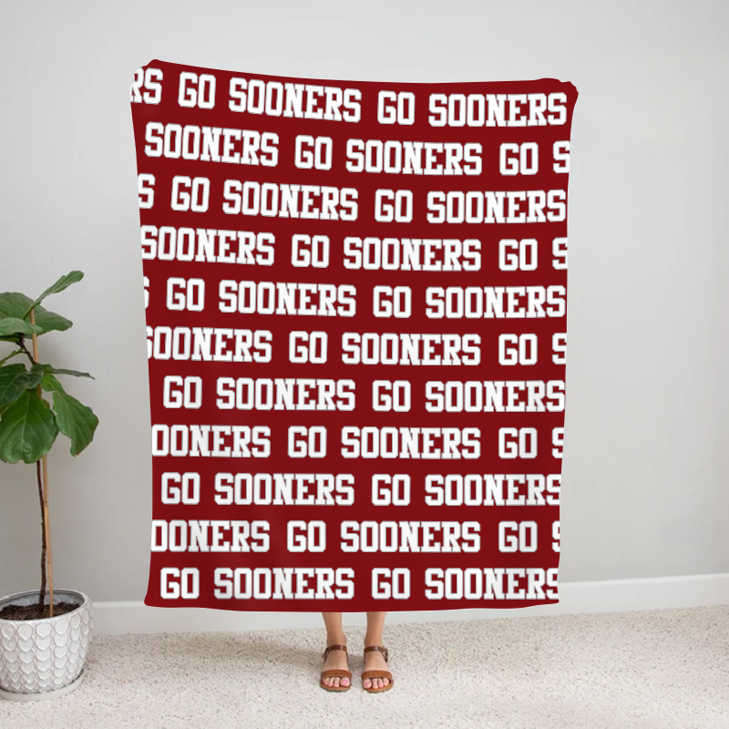 Personalized GO SOONERS Bleacher Blanket