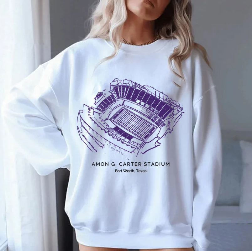 Texas Christian University Stadium Unisex Crewneck Sweatshirt